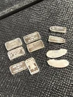 Lot of 10 One - 1 gram Ea. .999 Pure Silver Bars Rounds - Mix Of Designs #0986
