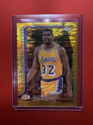 2025-26 Topps Chrome - Magic Johnson #244 Gold Pulsar Refractor /50 Color Match