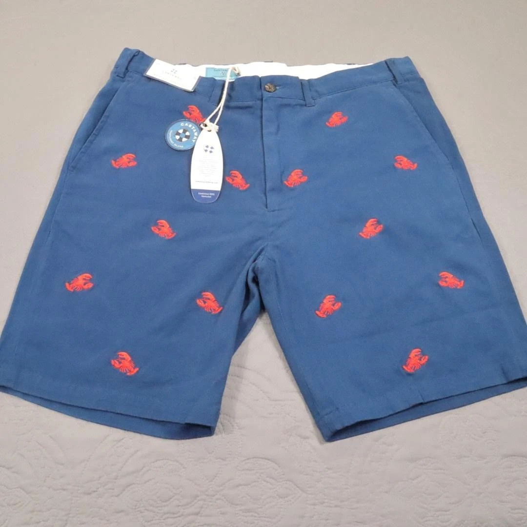 Short homme 42 NEUF Castaway Nantucket Island Madras patchwork à