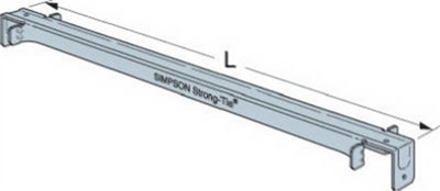 #ad Simpson Strong Tie TSBR2 24 22 ga. Steel Truss Spacer 25.5 Hx1.75 W in. 50 Pack $188.36