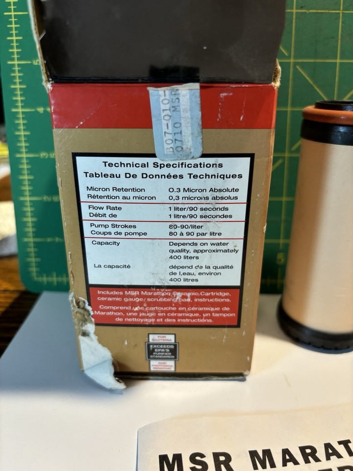 MSR Marathon 205 Ceramic Element Water Works Mini Works Water Filter eBay