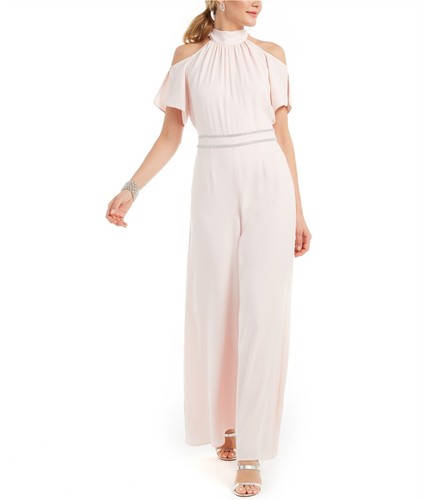 MSK Womens Rhinestone-Trim Tie-Neck 