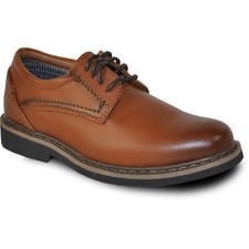 VANGELO Boy VALLO-1PKID Dress Shoe Formal Tuxedo for Prom Wedding Brown Matte