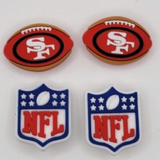  NFL San Francisco 49ers Football Team For Crocs Shoe Charms Jibbitz - 4 pieces
