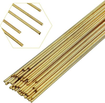 #ad 40 Pcs Brass Rods 1.5 Mm 2 Mm Brass Welding Brazing Rods Copper Alloy Solid for $18.74