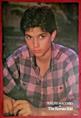 Vintage 1986 Ralph Macchio as The Karate Kid Heart Pin Up 33"x22" Poster NOS