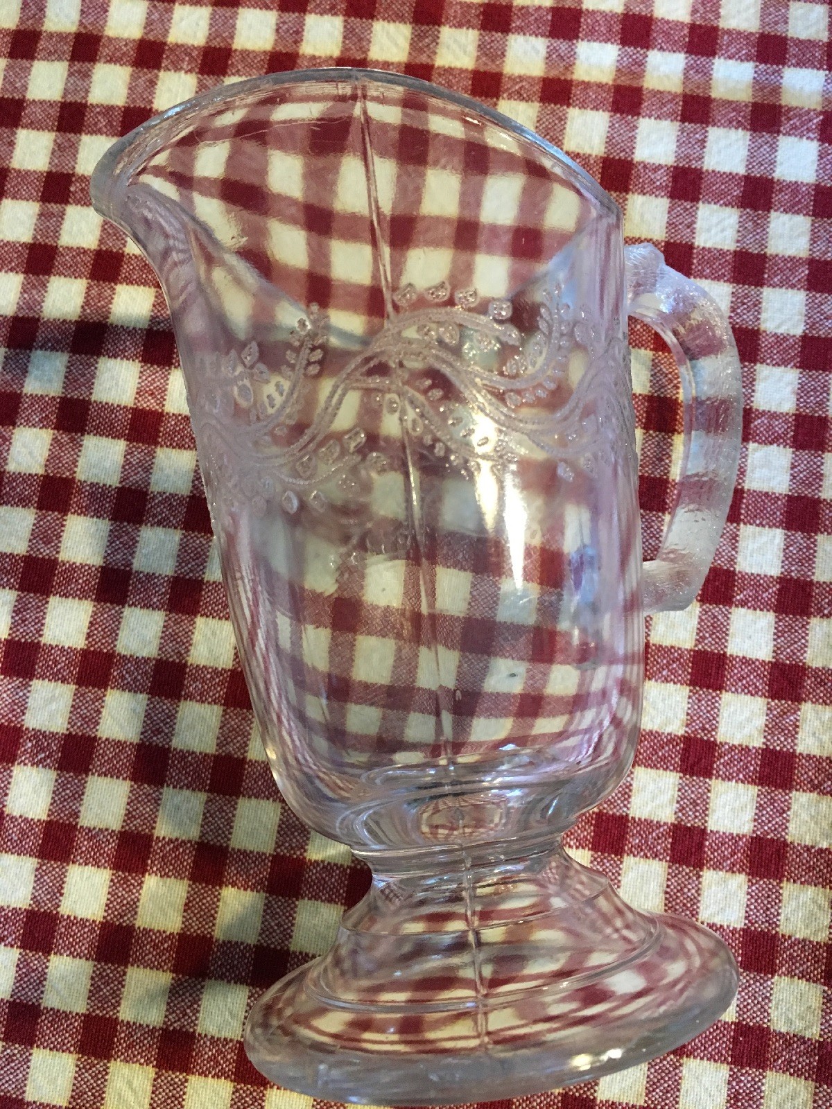 EAPG Glass Footed Creamer Barley Thistle Higbee Very Old