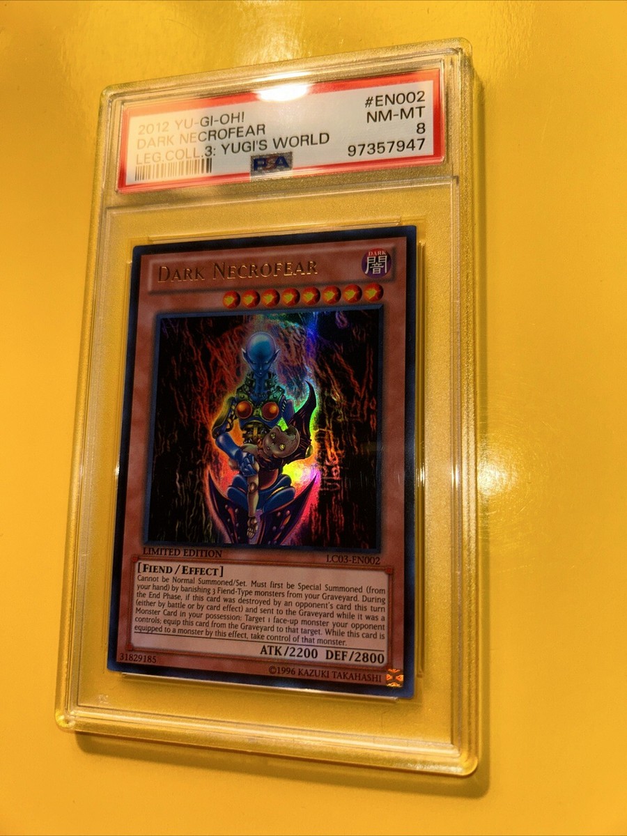 YuGiOh DARK NECROFEAR #LC03-EN002🔥PSA 8 NM-MT🔥LIMITED EDITION