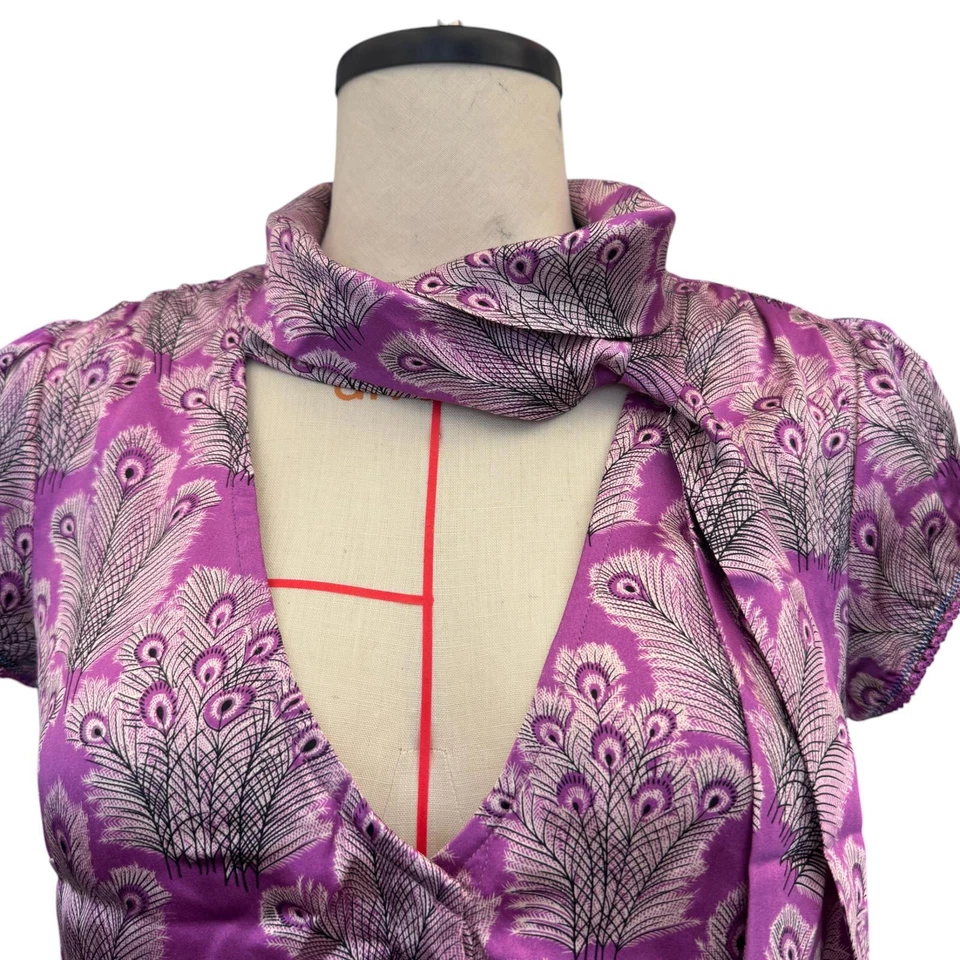 Blusa de seda púrpura Free People como se ve en Penny on The Big Bang Theory talla 8 Foto 3 de 4