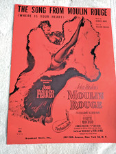 SHEET MUSIC THE SONG FROM MOULIN ROUGE WHERE IS YOUR HEART 1953