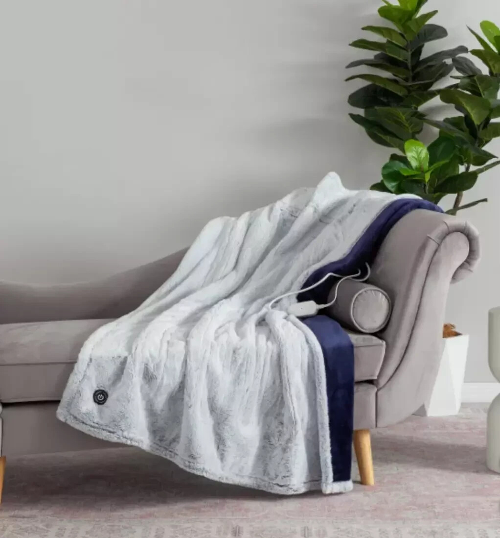 Berkshire Blanket Extra Large Charcoal Throw Free Shipping