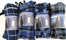RUGGED FRONTIER Men's Flannel Button Front Lounge Pant  Size M-2XL   Blues 