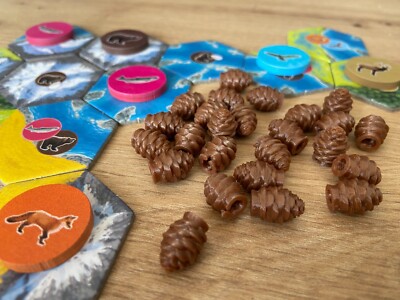 3D Brettspiele Cascadia Tannenzapfen 3D Token Zubehör