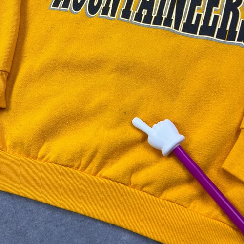 Vintage West Virginia University Mountaineers Sweatshirt mit Rundhalsausschnitt XL gelb hergestellt in den USA - Bild 2 von 11
