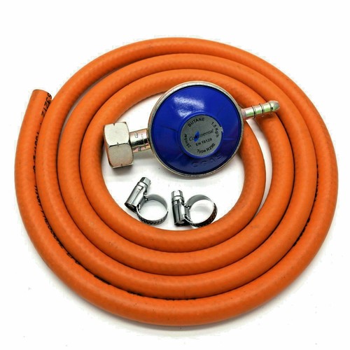 Butane Gas Regulator with 1m Hose And Clips Fits Calor Gas 4.5kg