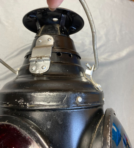 Dressel Arlington Lantern Red & Blue Lenses NJ USA Railroad Complete M.C.R.R. - Afbeelding 14 van 18