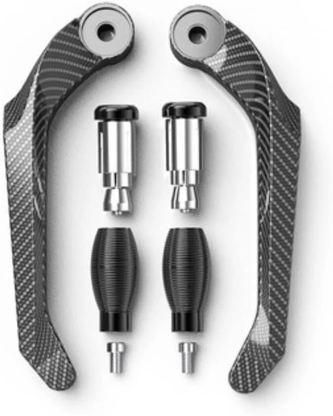 Paraleve Moto Carbon Look Universali 22mm per Freno e Frizione in Alluminio CNC - Immagine 2 di 4