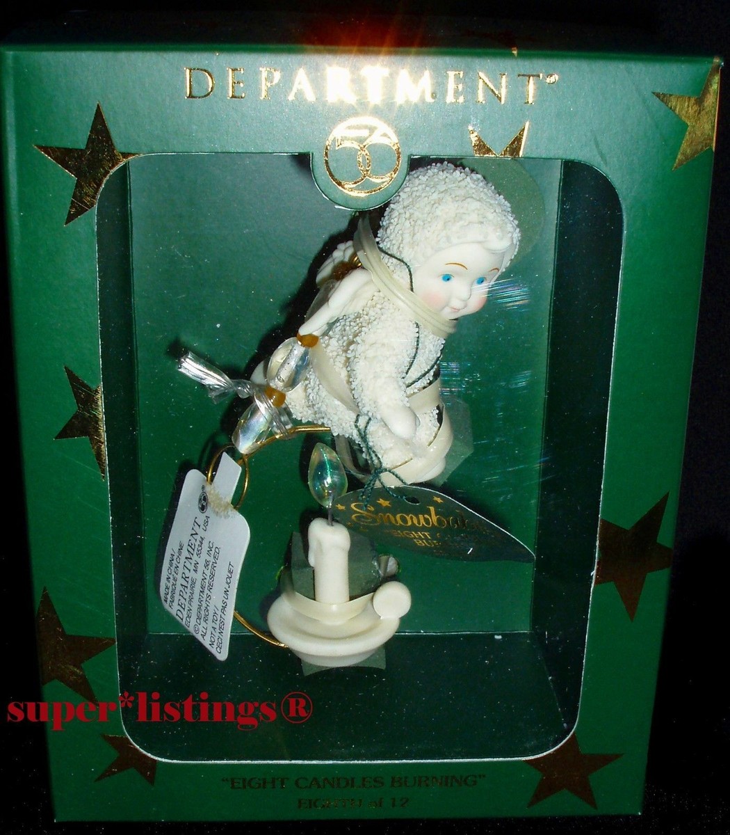 Dept. 56 Snowbabies Ornament Eight Candles Burning 12 Days Dept. 56 Snowbabies Ornament Eight Candles Burning 12 Days