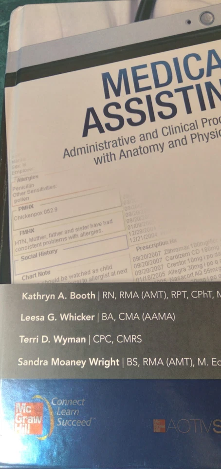 Medical Assisting Book Administrative & Clinical Procedures Anatomy Physiology 4 - Image 3 of 4