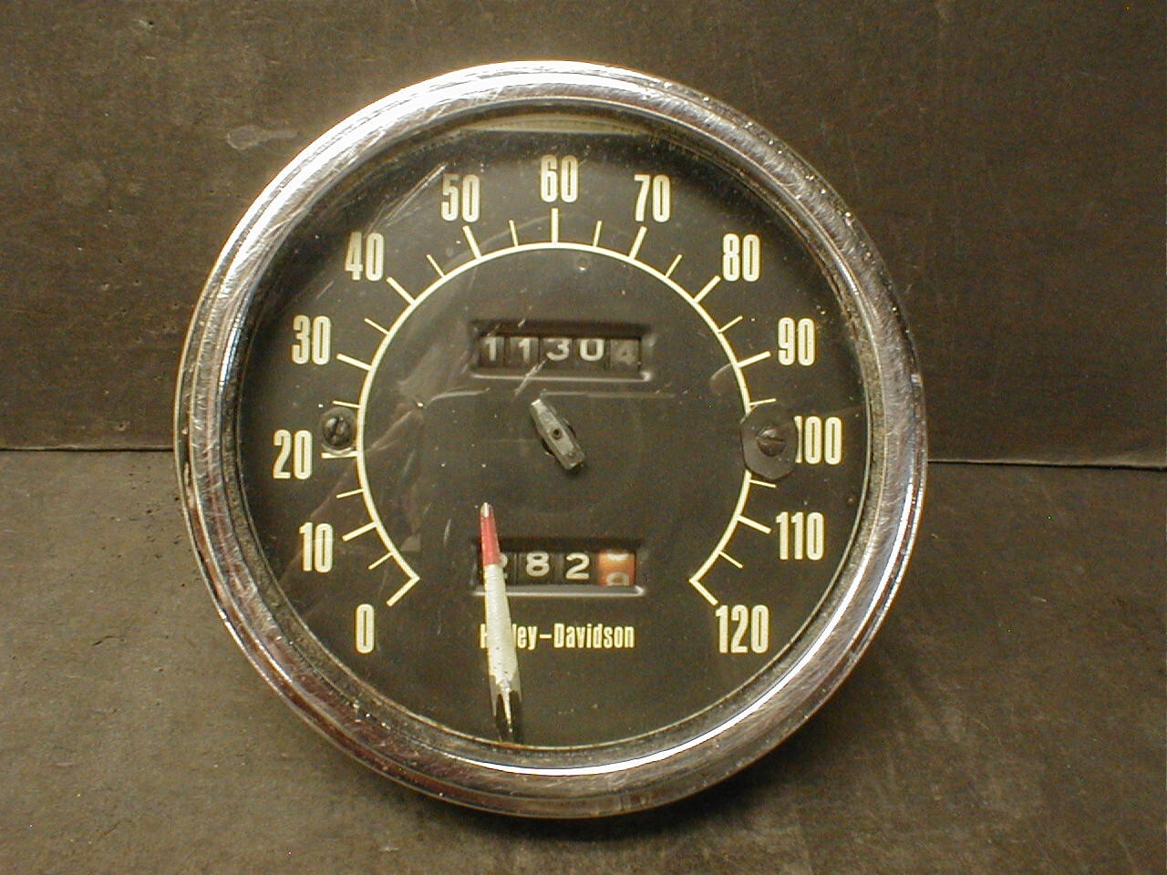 2 ORIGINAL STOCK HARLEY DAVIDSON SHOVELHEAD SPEEDOMETERS PARTS or