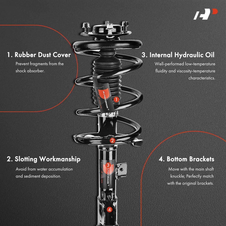 2x Strut and Coil Spring Assembly Front for Mitsubishi Outlander 2007-2009 3.0L - Image 3 of 4
