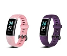 Fitness Tracker Watch LetsCom LetsFit ID152 Pink Purple Sleep Monitor single NEW