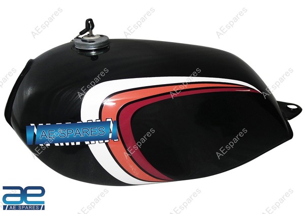 Kraftstofftank Benzintank Stahl Schwarz FüR Yamaha RD250LC RD350LC Motorrad-image