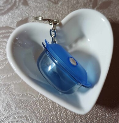 Tupperware ~ Schlüsselanhänger ~ Microfix Mikrowelle Mikro Fix blau ~ neu