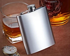 Techtongda 8 Oz Stainless Steel Hip Flask Liquor/Whisky Flagon Funnel 2 Cups