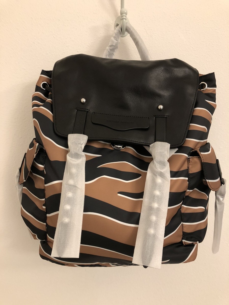 Rebecca Minkoff Bowie Goldish, Black Zebra Nylon Backpack  display picture 3