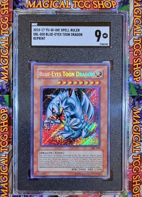 Yugioh Blue-Eyes Toon Dragon Spell Ruler Secret Rare SRL-000 SGC 9 NM ...