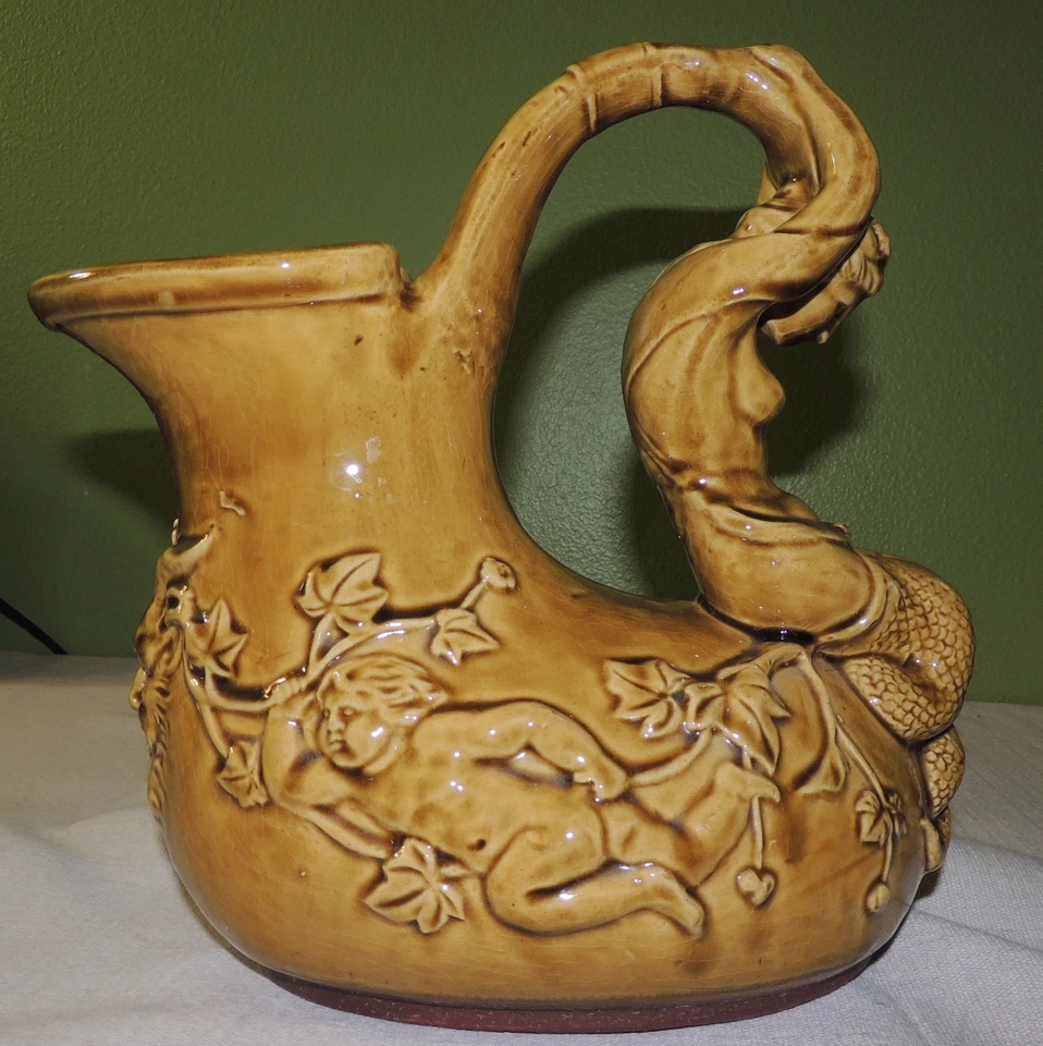 Jarrón de cerámica china Shiwan Shi Wan Ware pieza decorativa. Foto 3 de 4