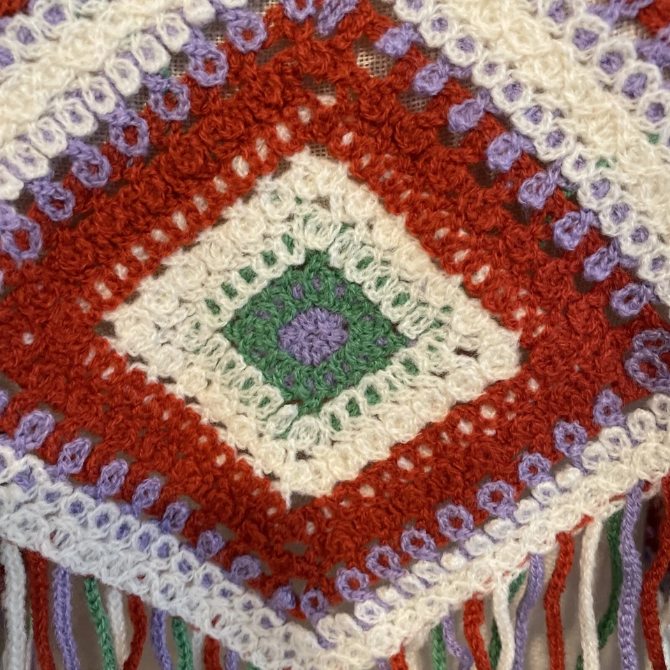 Women’s Multicolored Bohemian Crocheted Tassel Tank Top Camisole-Lavender Haze - Image 2 of 4