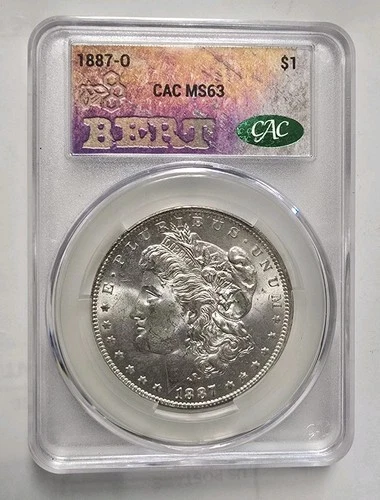 1887-O Morgan Silver Dollar CAC MS63