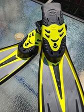 Tusa Imprex TRI-EX Fin - Large10-13 Yellow/Black Dive Fins - Open Heel