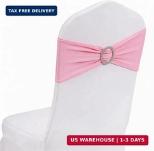 30pcs Spandex Stretch Chair Sashes Bows for Wedding Reception- Universal Elastic