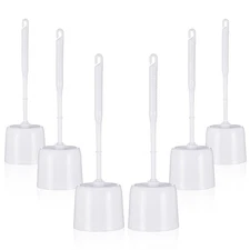 6 Sets Toilet Brush and Holder Toilet Cleaner Brush Set for Bathroom Toilet B...