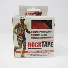 RockTape Kinesiology Tape Sports Recovery 2" Roll Run Bike Jog Golf Orange Black