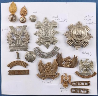 Great Britain c1880s 1940 Scottish Regiment Badge Button Lot 17 Pieces