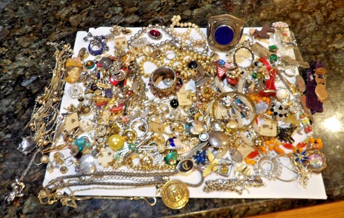 Vintage costume Jewelry For Wearing Parts & Crafts