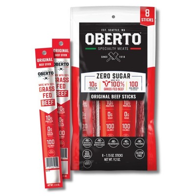Oberto Grass Fed Beef Sticks  Original, Zero Sugar, No Artificial Ingredients...