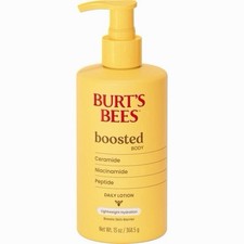 Burt's Bees Boosted Daily Body Lotion Ceramide Niacinamide Peptide 13 oz