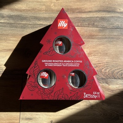 Illy Ground Coffee Bundle 3 Pack - Classico, Intenso and Brasile 4.4oz Tin 04/27