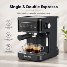 Image of GOOWAY Espresso Coffee Machine Maker 1.8L Touch Panel w/ Milk Frother Steam Wand