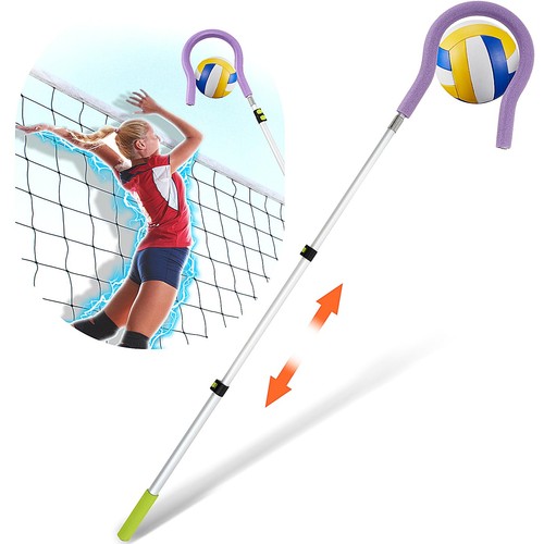 AKA Sports Gear Volleyball Spike Trainer (EVA Header Design, No Header Scrap) Split Pole With Question Mark Hook-Adjustable Volleyball Hitting Trainer Equipment For Serving, Spiking And Jump Training In Arabia - View #5