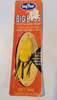 Vintage Snag Proof Original Hollow Body Weedless Frog Topwater Fishing Lure NEW