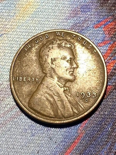 1933 D Lincoln Wheat Cent VF BN