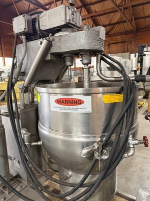 GROEN #DEE/4T-40, TA/3 40 GAL. ELEC. TILT'G DUAL AGITATION COOKER MIXER (#1148C)