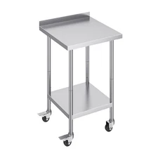 Uimoso Stainless Steel Work Table Commercial Food Prep 24x24/15/30/36/48/60 in