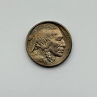 1913-D 'Type 1' Buffalo Nickel 5C UNC Coin Rainbow Toned Raised Ground